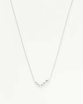 Beaded Floating Necklace | Sterling Silver