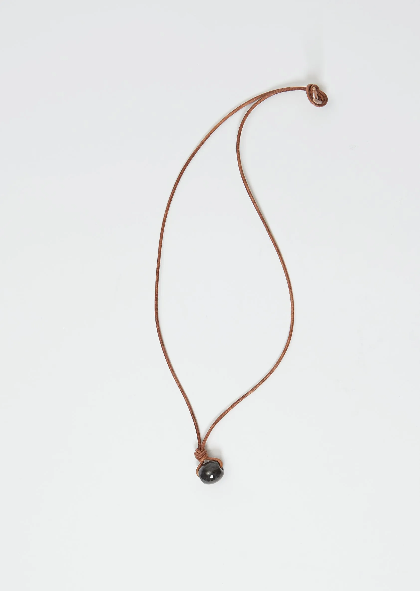 Black Jade Cord Necklace