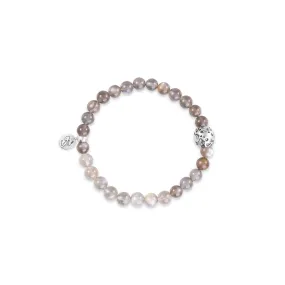 Black Moonstone Moon Rock Signature Stretch Bracelet