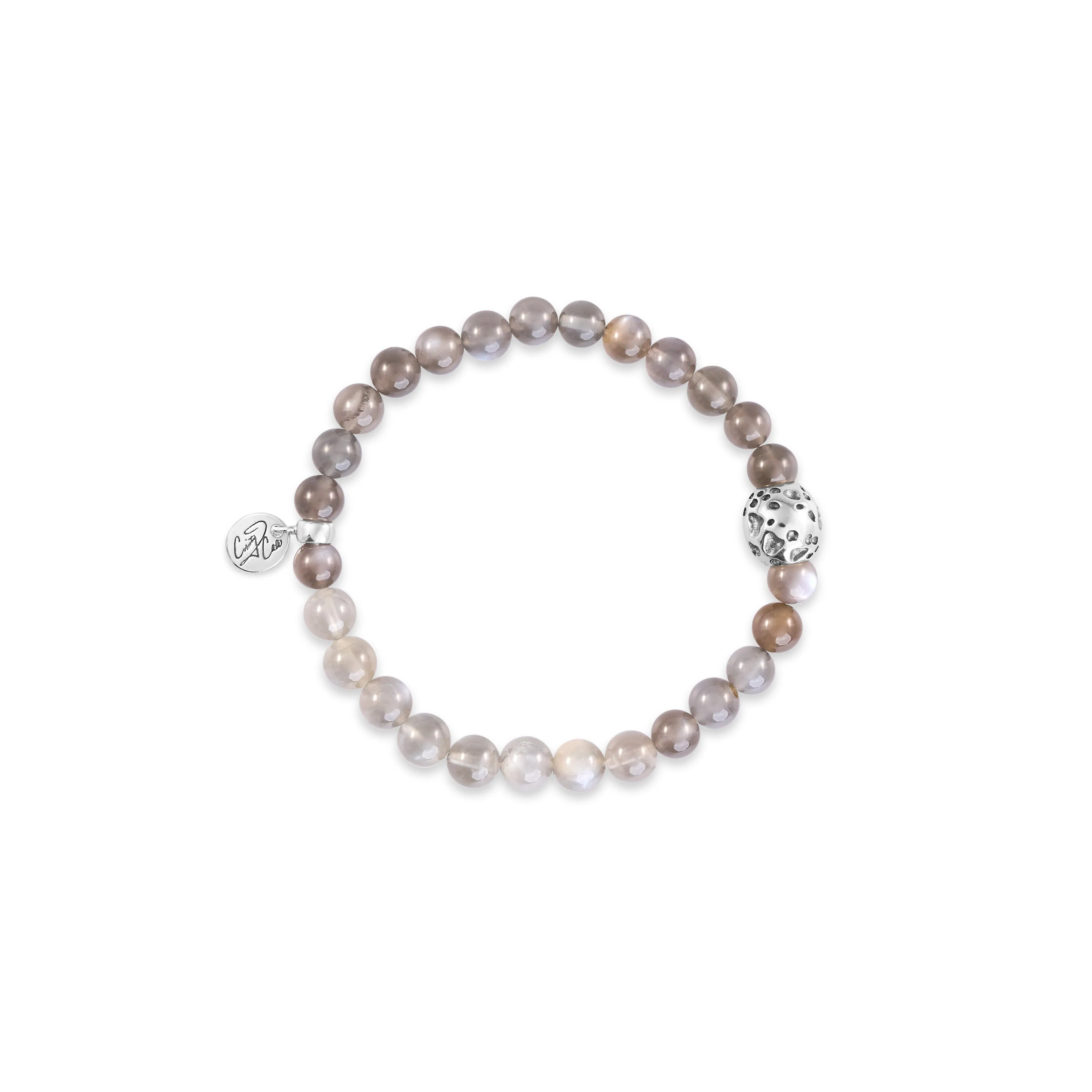 Black Moonstone Moon Rock Signature Stretch Bracelet