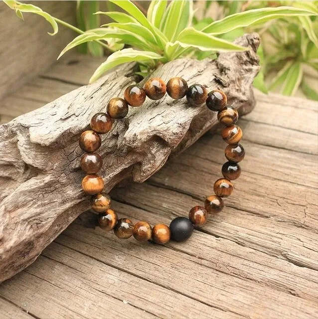 Black Onyx & Tigers Eye Protective Bracelet