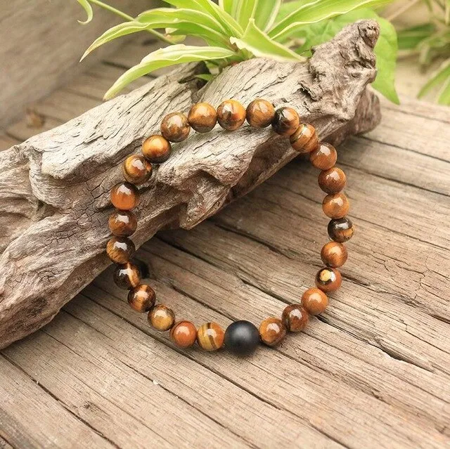 Black Onyx & Tigers Eye Protective Bracelet