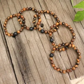 Black Onyx & Tigers Eye Protective Bracelet