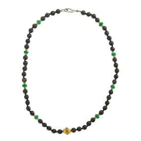 Black Shungite Beaded Necklace (47cm)