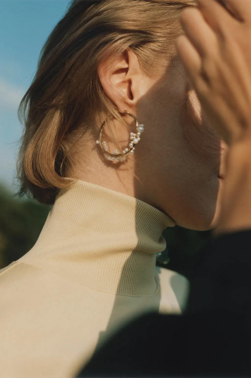 Blast Off Pearl and White Topaz Gold Vermeil Earrings