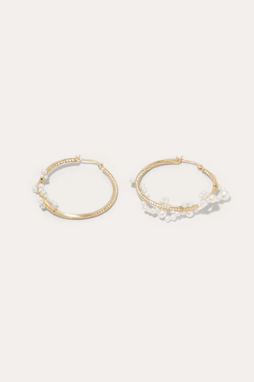 Blast Off Pearl and White Topaz Gold Vermeil Earrings