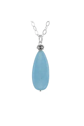 Blue Jade Pendant Necklace