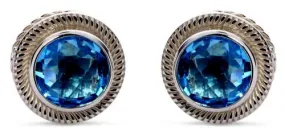 Blue Topaz Sterling Silver Earrings
