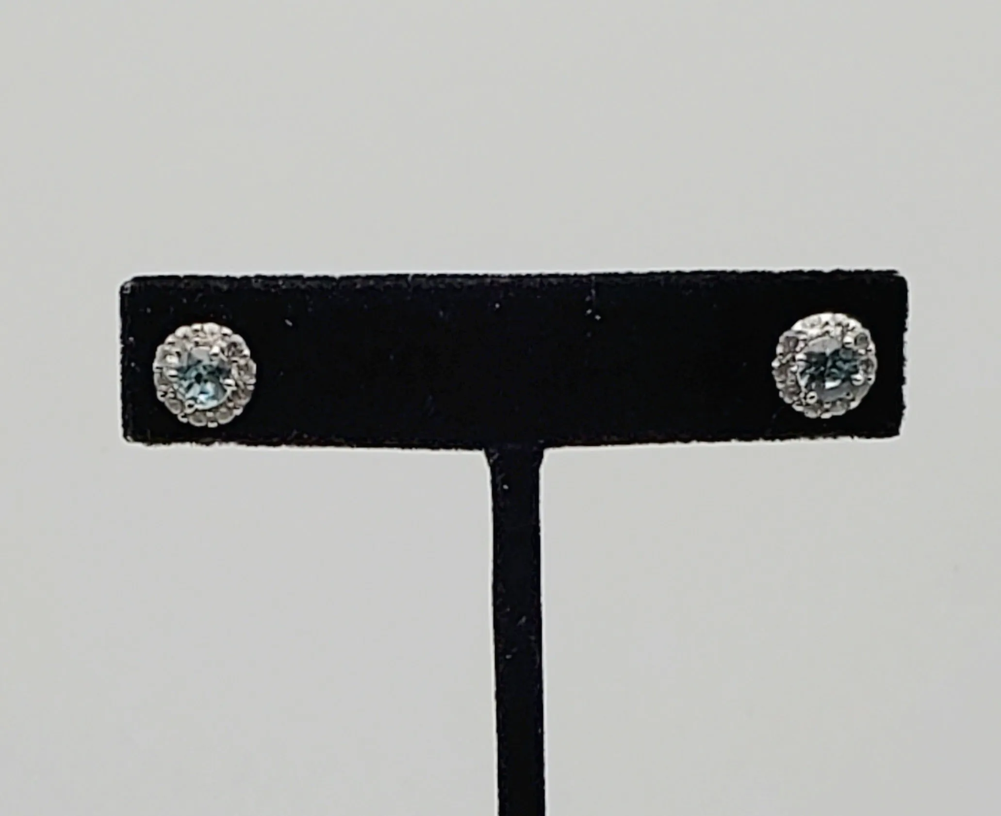 Blue Topaz Sterling Silver Stud Earrings