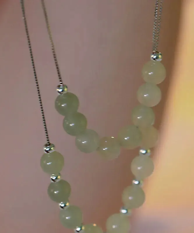 Boho Cyan Jade Gratuated Bead Necklace LY8621