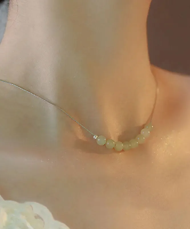 Boho Cyan Jade Gratuated Bead Necklace LY8621