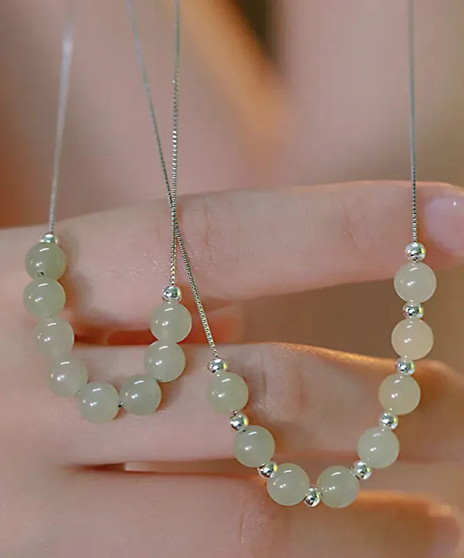 Boho Cyan Jade Gratuated Bead Necklace LY8621