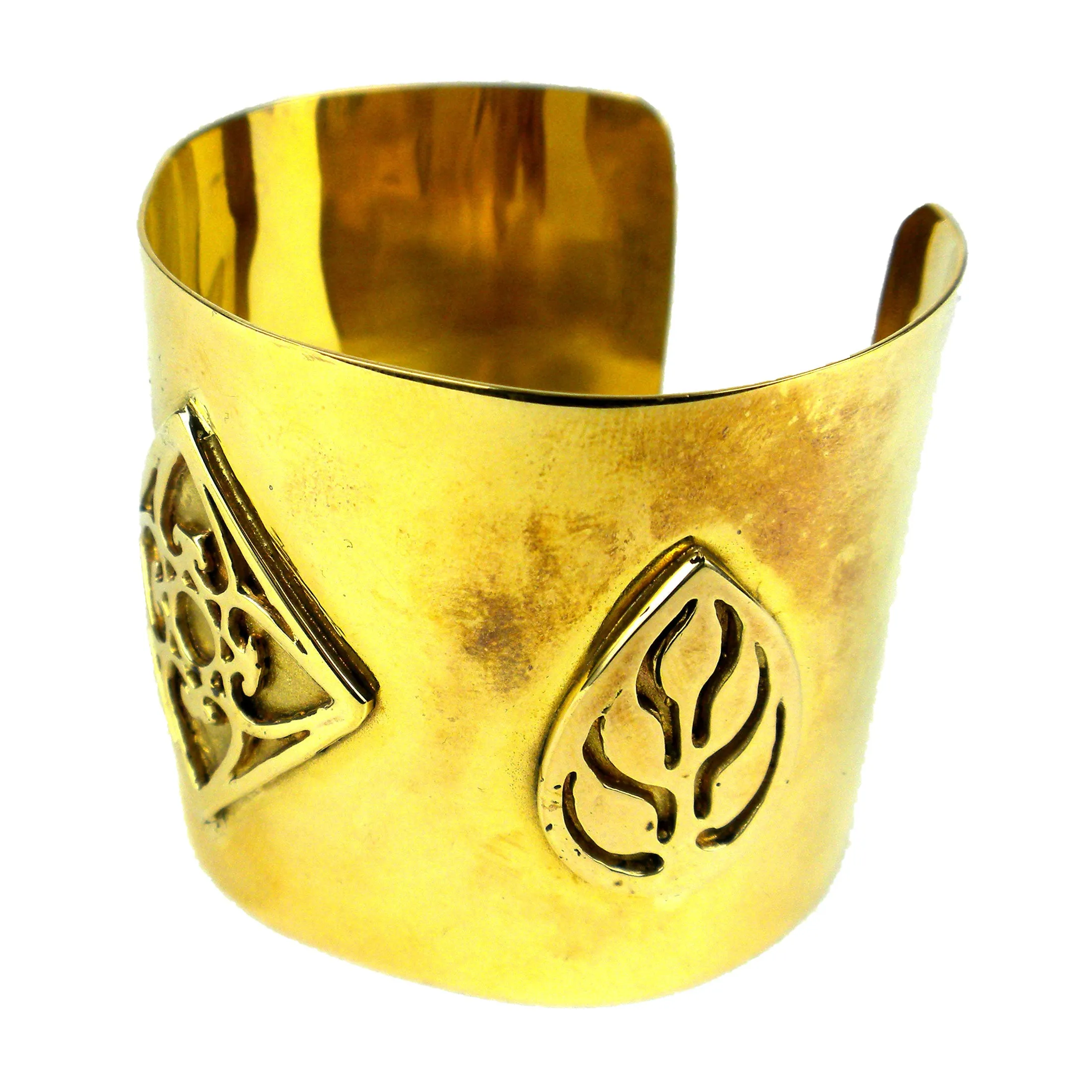Bomb Casing with Leaf Design Cuff Craftworks Cambodia