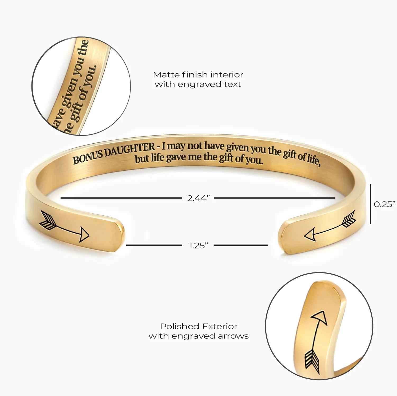 Bonus Daughter Cuff Bracelet