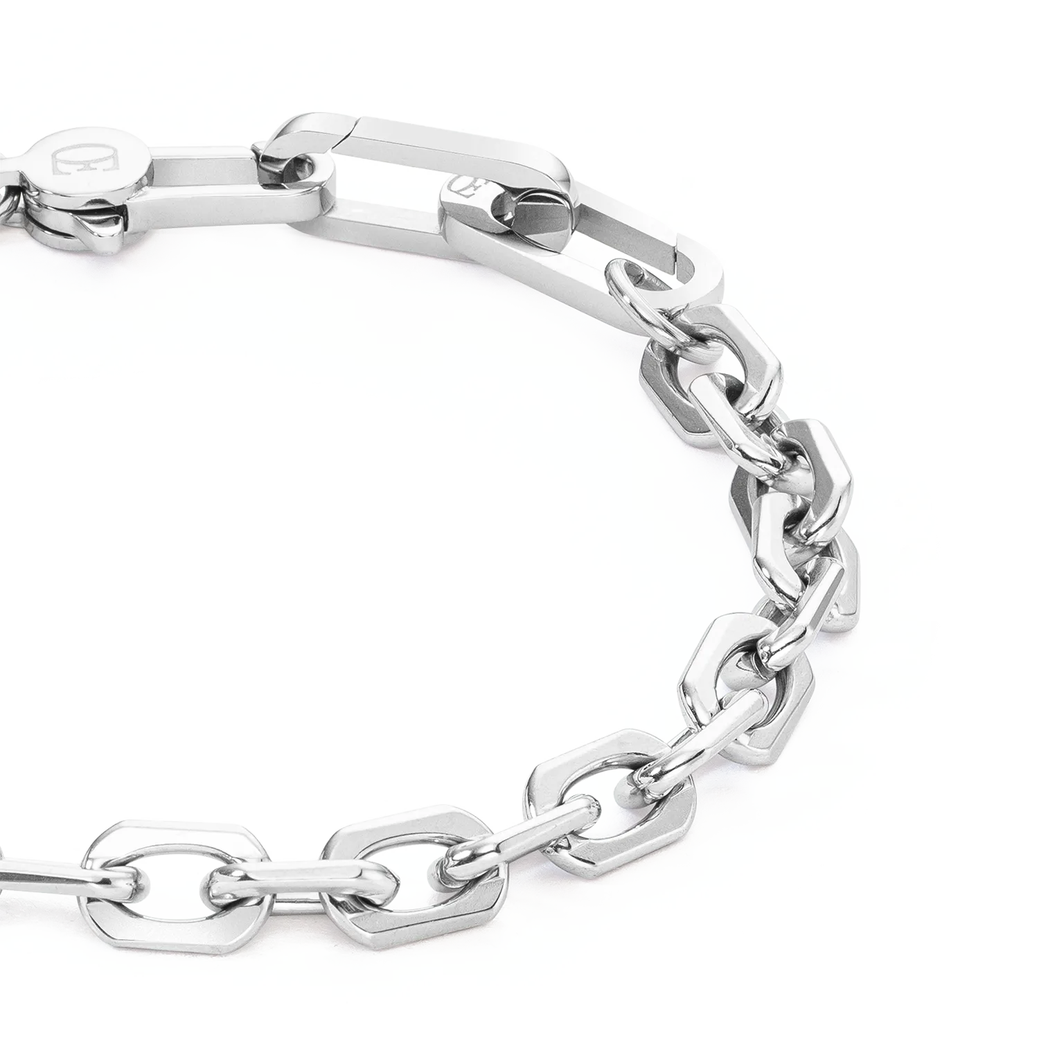 Bracelet Cubes Fusion link chain black