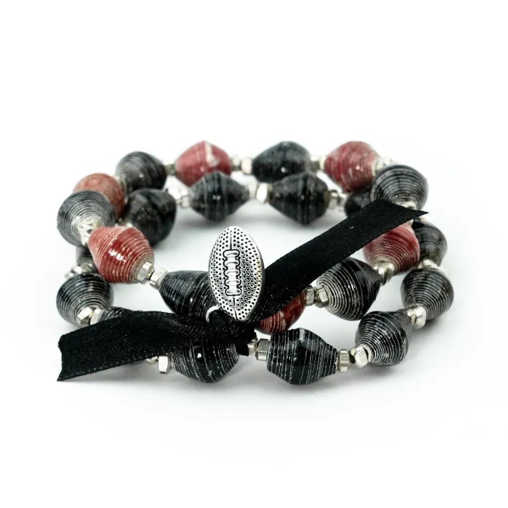 Bracelet -  Garnet & Black Team Signature