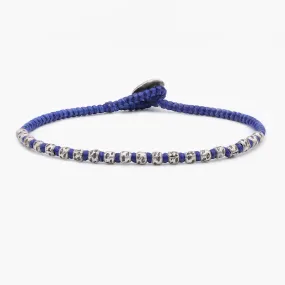 Braided "Kamasan" Silver Bracelet (Blue)