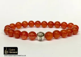 Carnelian Crystal Bead Bracelet