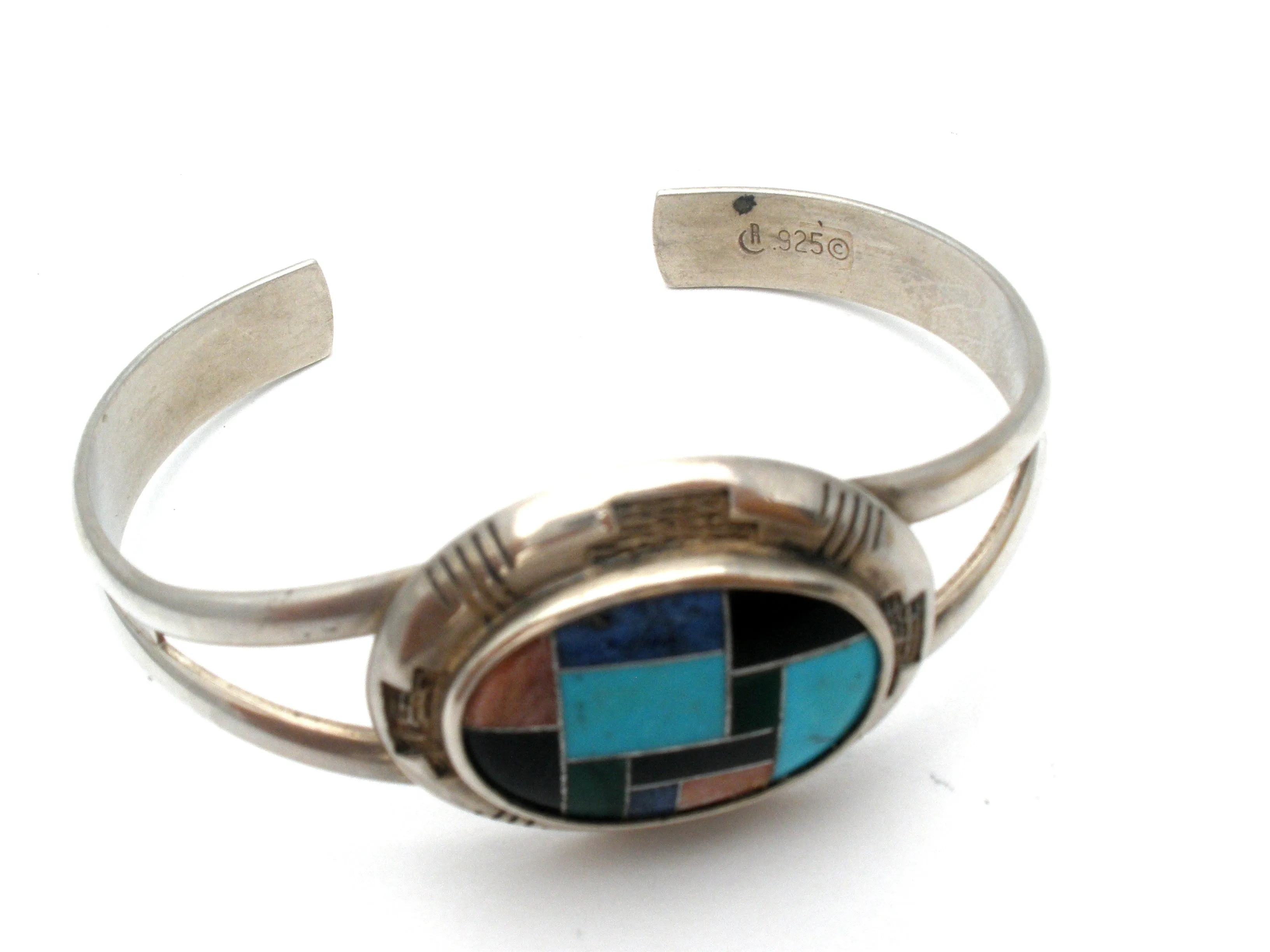 Carolyn Pollack Cuff Inlay Gemstone Bracelet