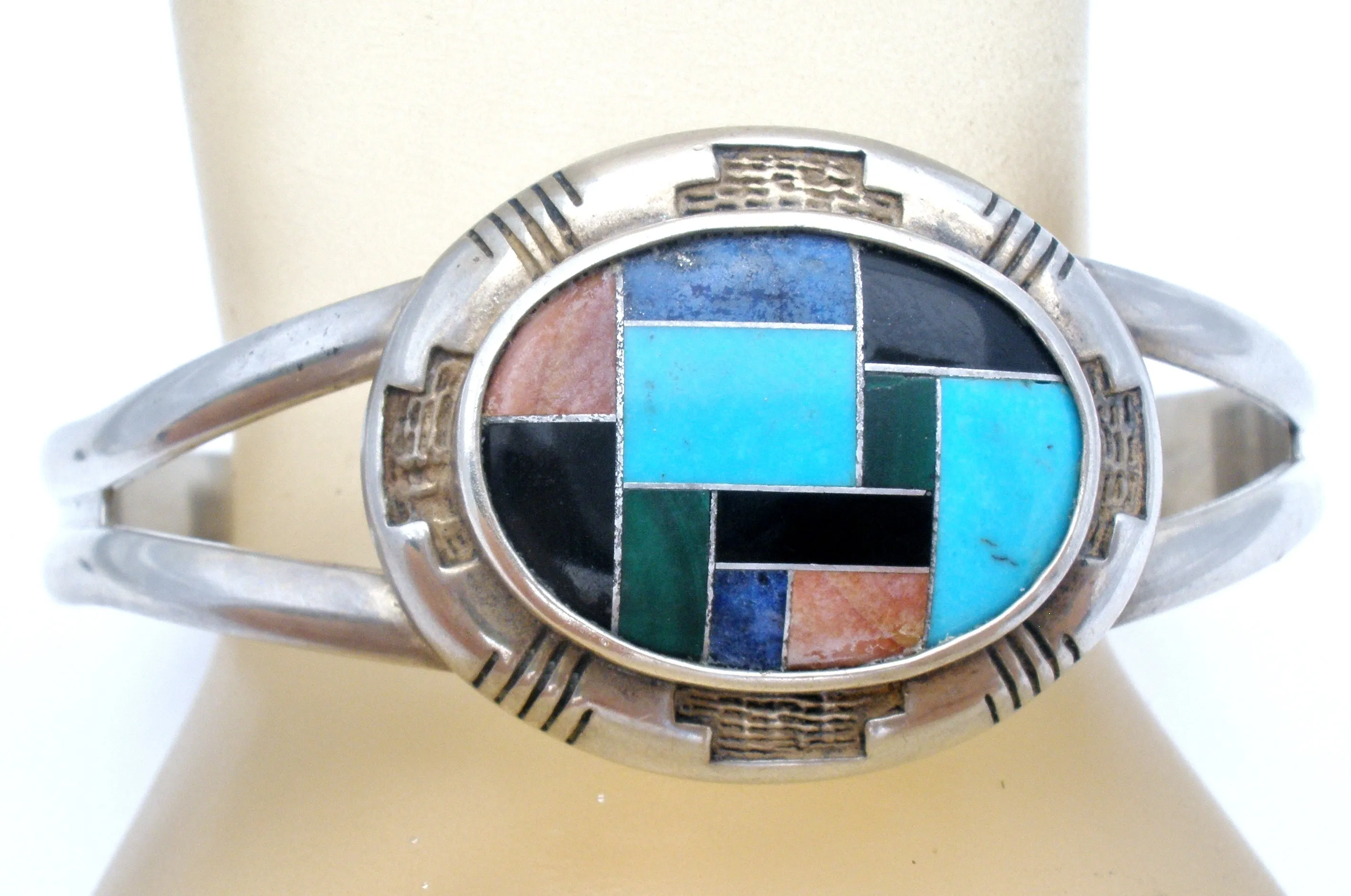 Carolyn Pollack Cuff Inlay Gemstone Bracelet