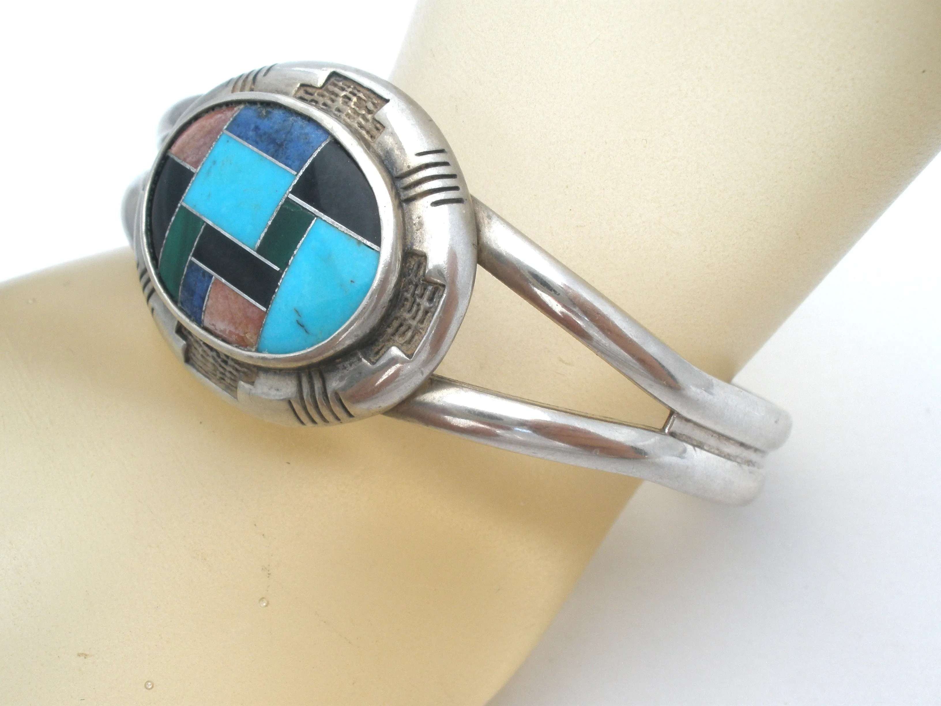 Carolyn Pollack Cuff Inlay Gemstone Bracelet
