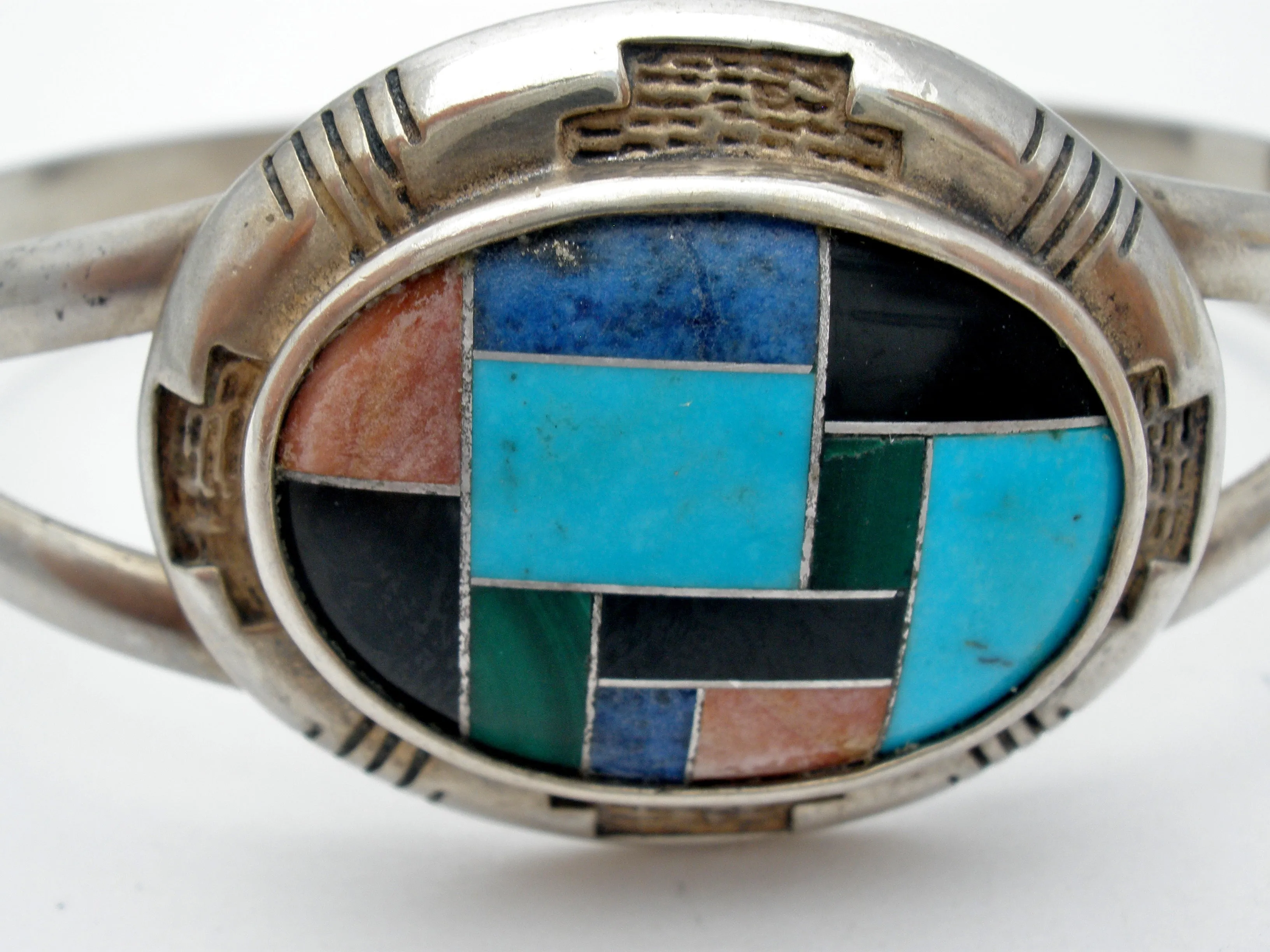 Carolyn Pollack Cuff Inlay Gemstone Bracelet