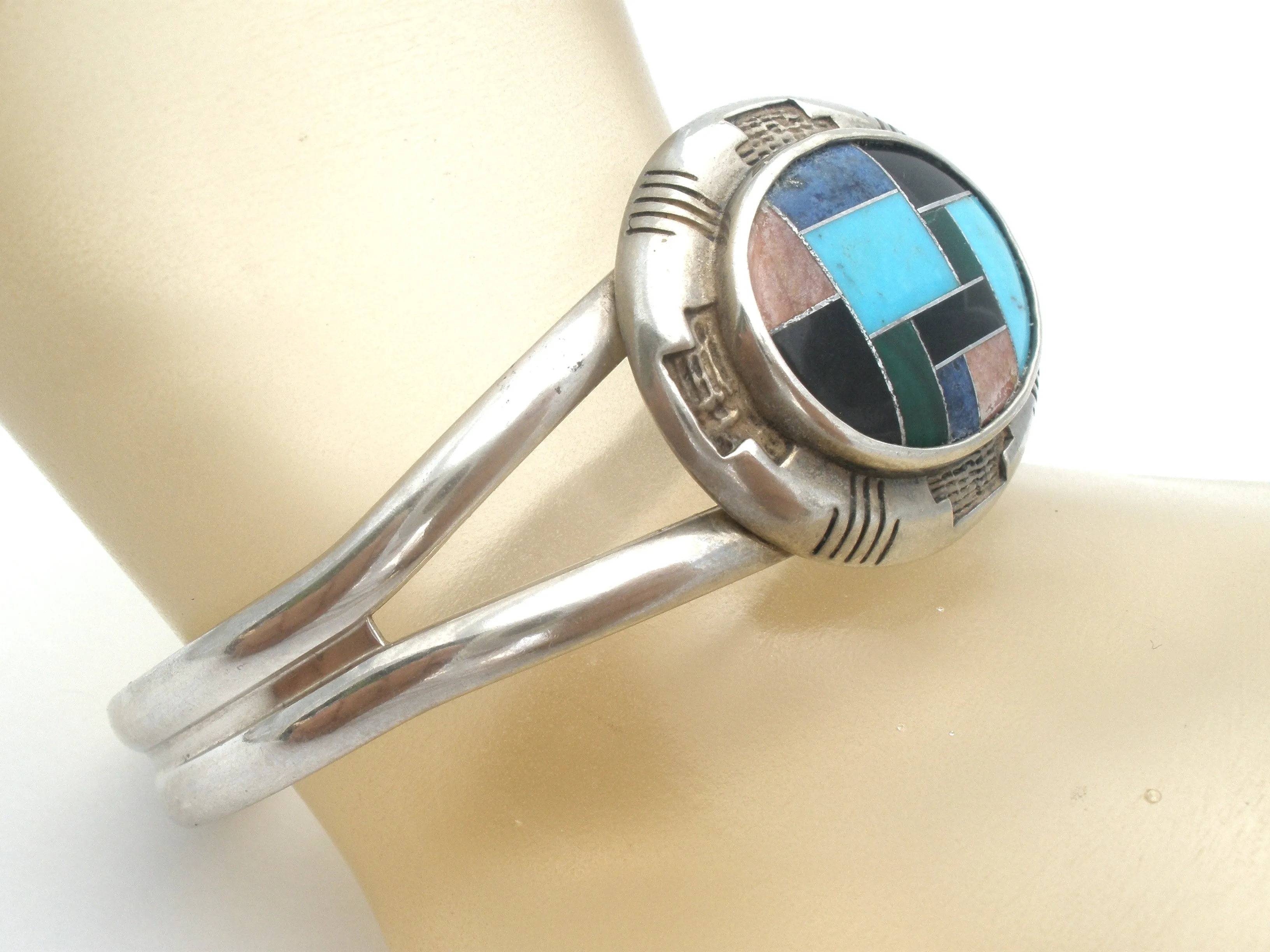 Carolyn Pollack Cuff Inlay Gemstone Bracelet