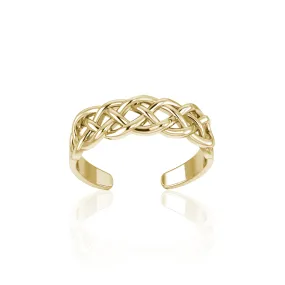 Celtic Knotwork Gold Vermeil Toe Ring VTR605