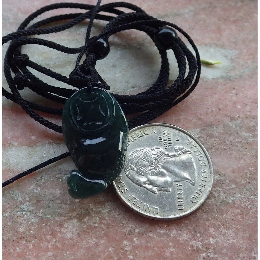 Certified Green Burma Natural A Jade Jadeite Pendant Frog Toad Necklace
