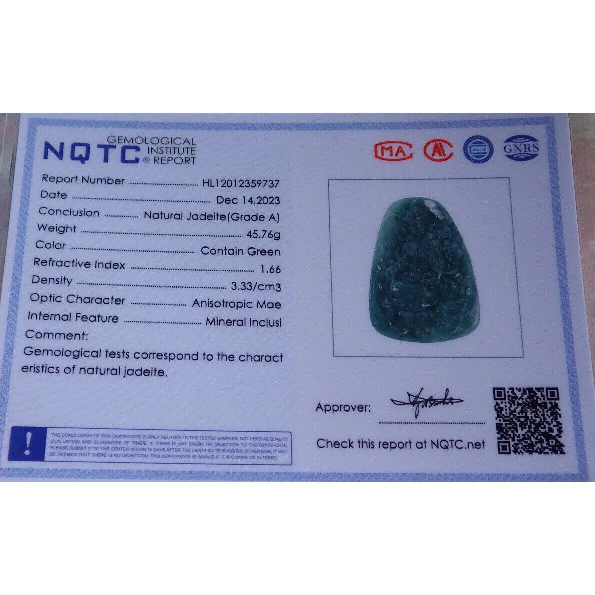 Certified Green Burma Natural A Jade Jadeite Pendant Guanyin Lotus Necklace