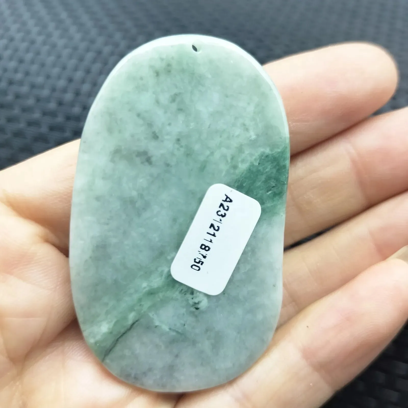 Certified Green Lavender Natural Type A Jadeite Carved Happy Buddha God Pendant Necklace