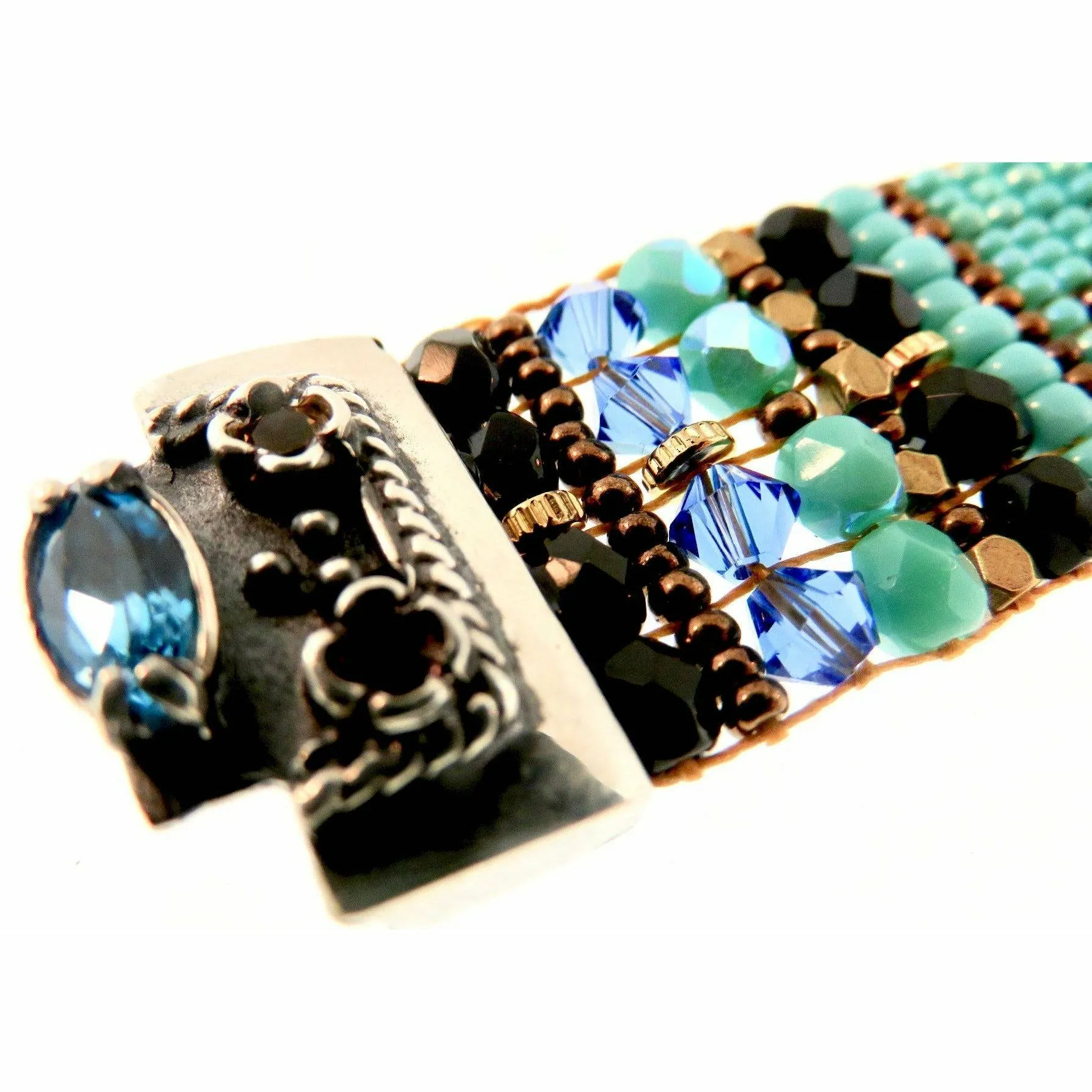 CHILI ROSE  Blue Desert Cowboy Gemstone Bracelet
