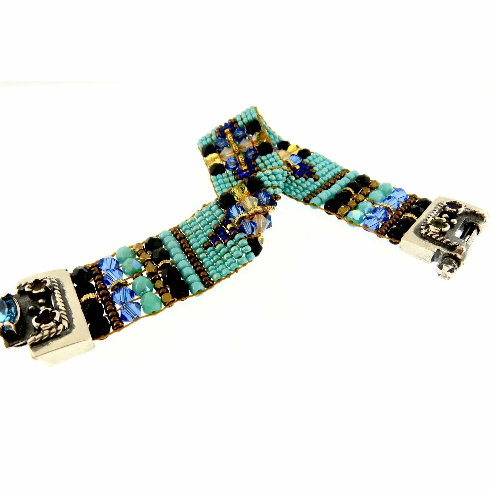 CHILI ROSE  Blue Desert Cowboy Gemstone Bracelet