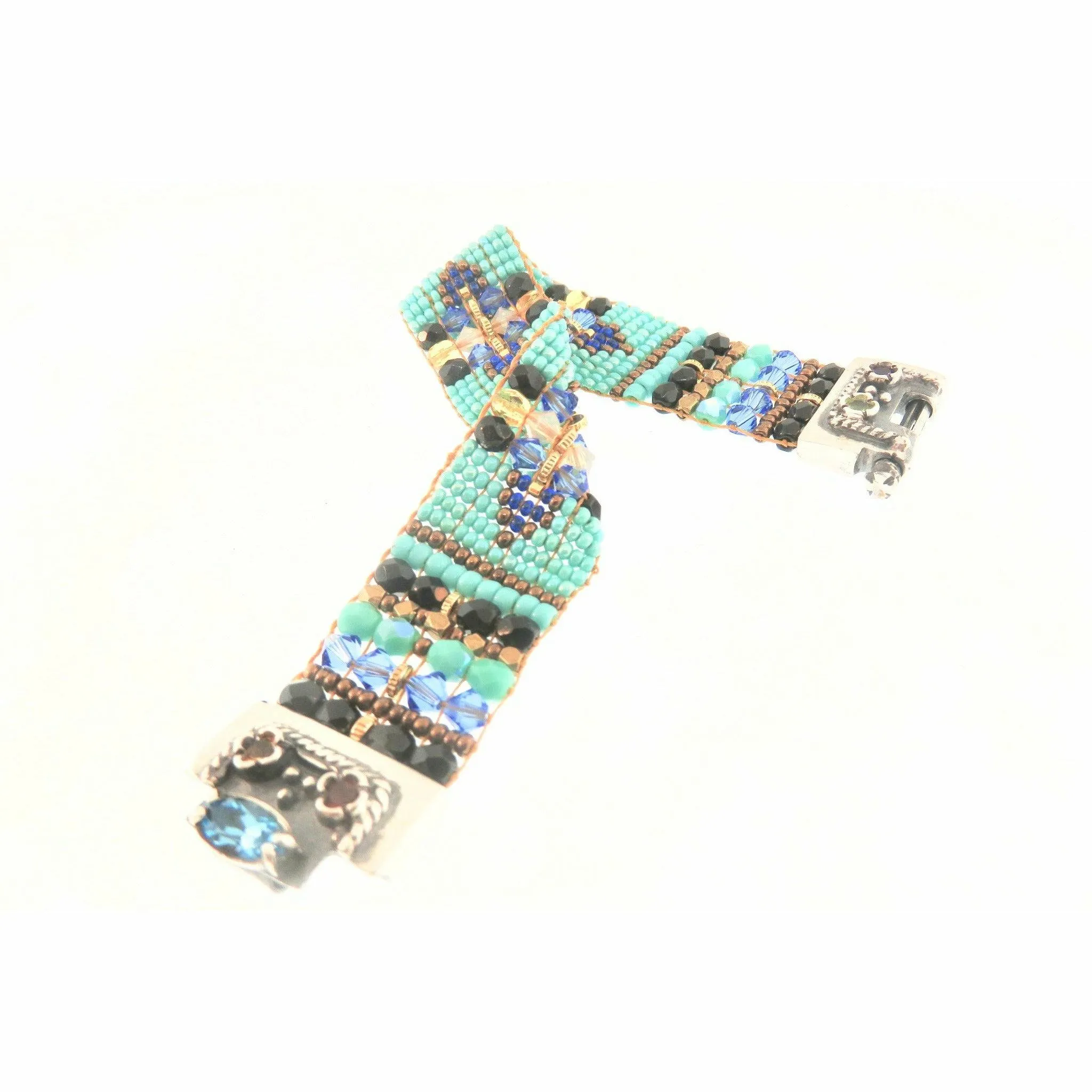 CHILI ROSE  Blue Desert Cowboy Gemstone Bracelet