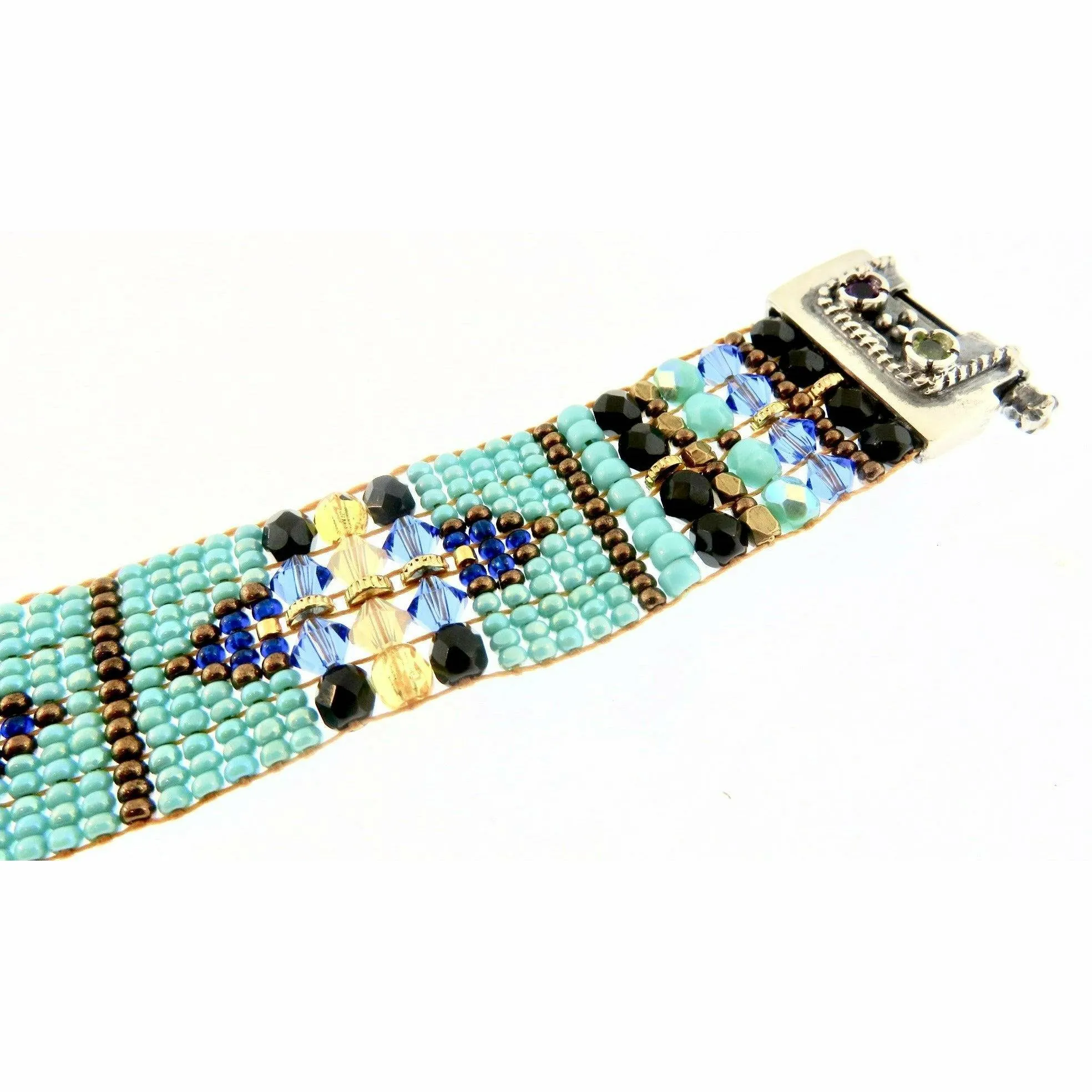 CHILI ROSE  Blue Desert Cowboy Gemstone Bracelet