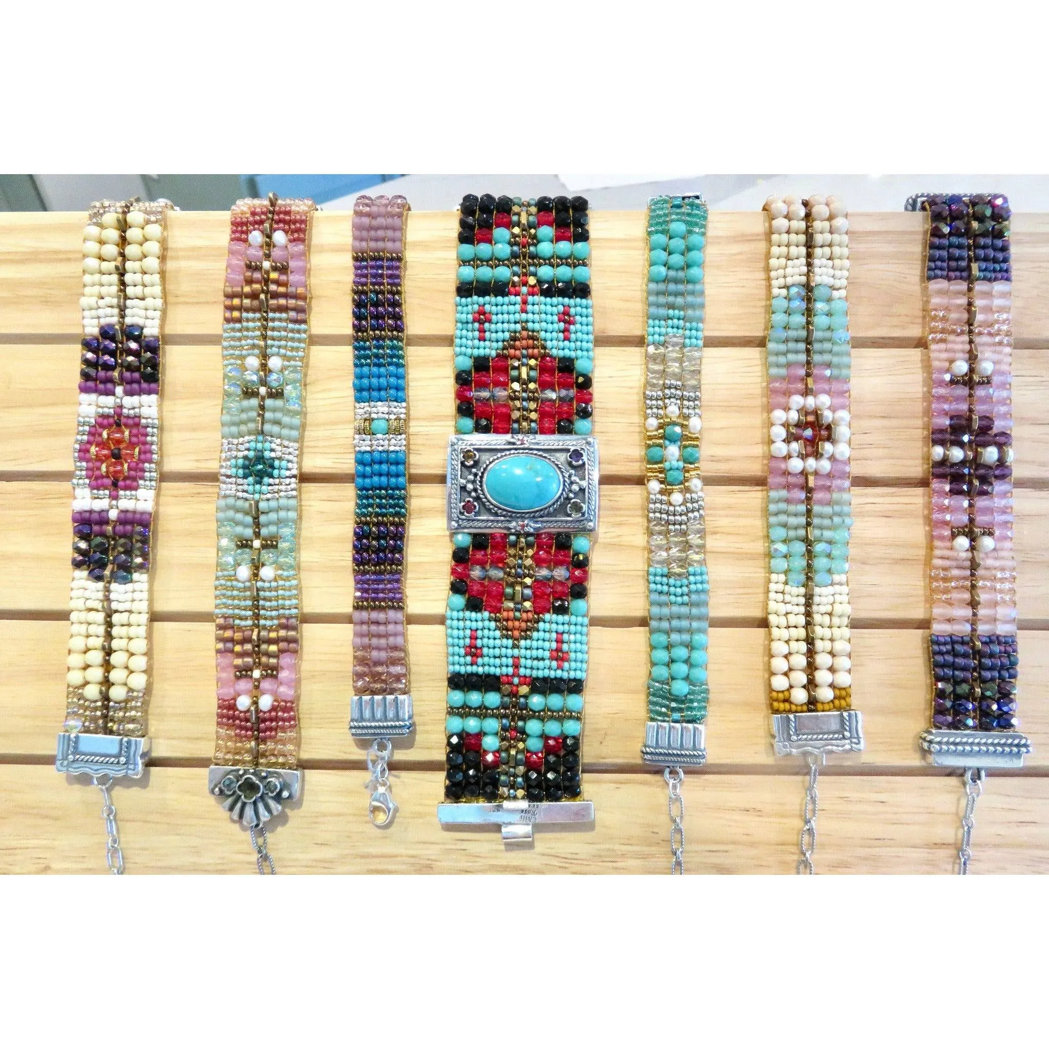 Chili Rose  "Pearl Baby Ombre Rose  " Tiffany  Bracelet by Adonnah Langer