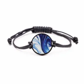 Circle ResinArt Bracelet - Doria (Dark Blue, 575848)