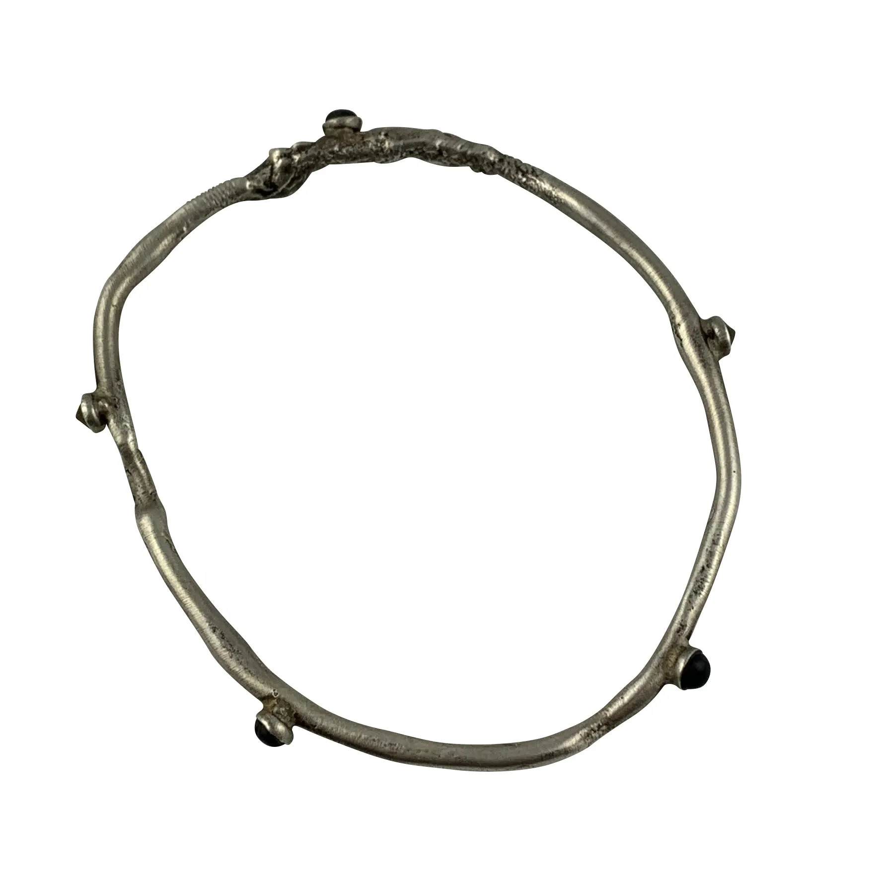 Citrine and garnet bangle