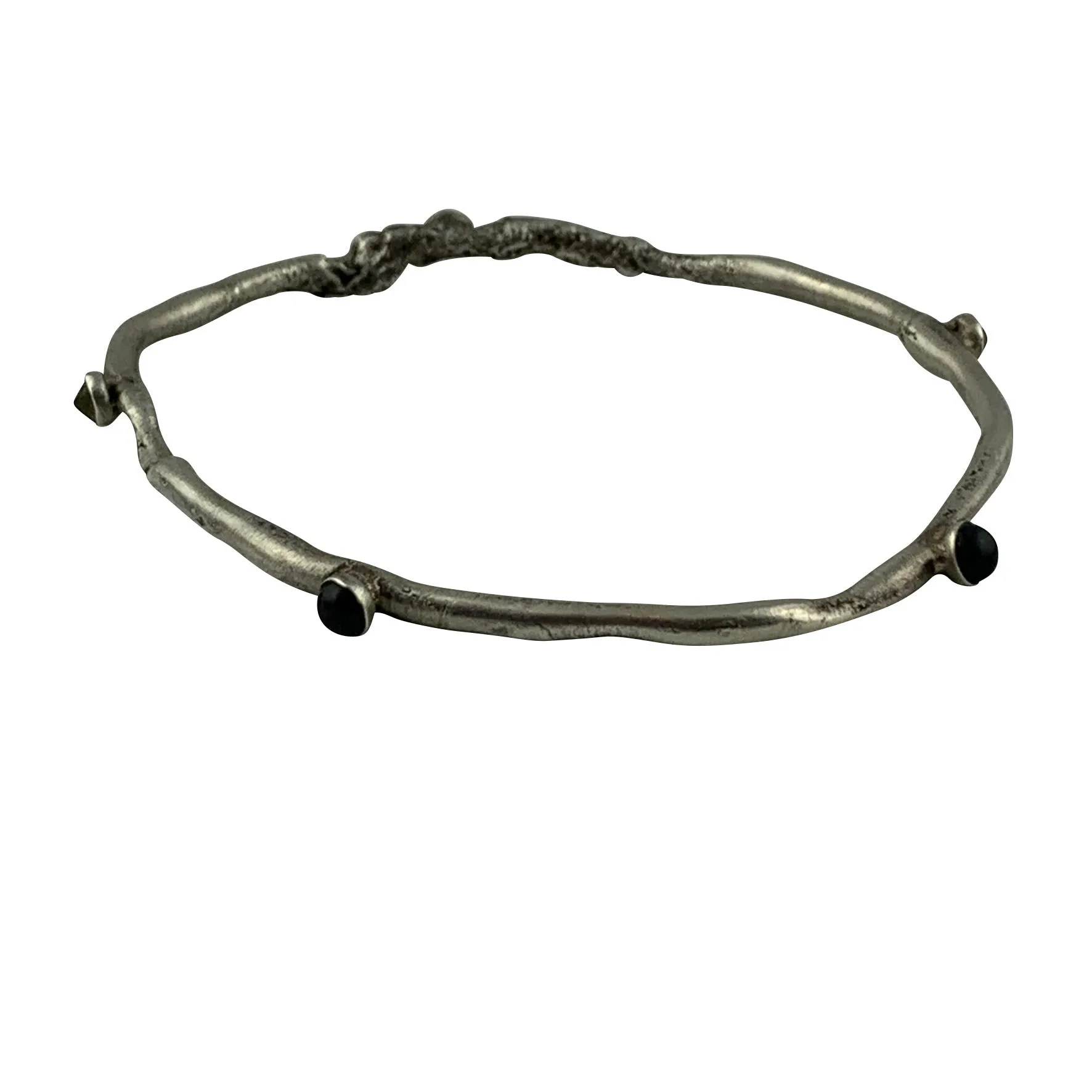 Citrine and garnet bangle