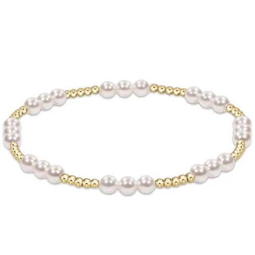 Classic Joy Pattern Bead Bracelet-Pearl