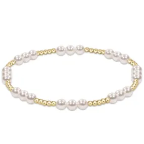 Classic Joy Pattern Bead Bracelet-Pearl