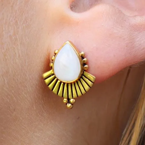 CLEOPATRA MOONSTONE STUDS