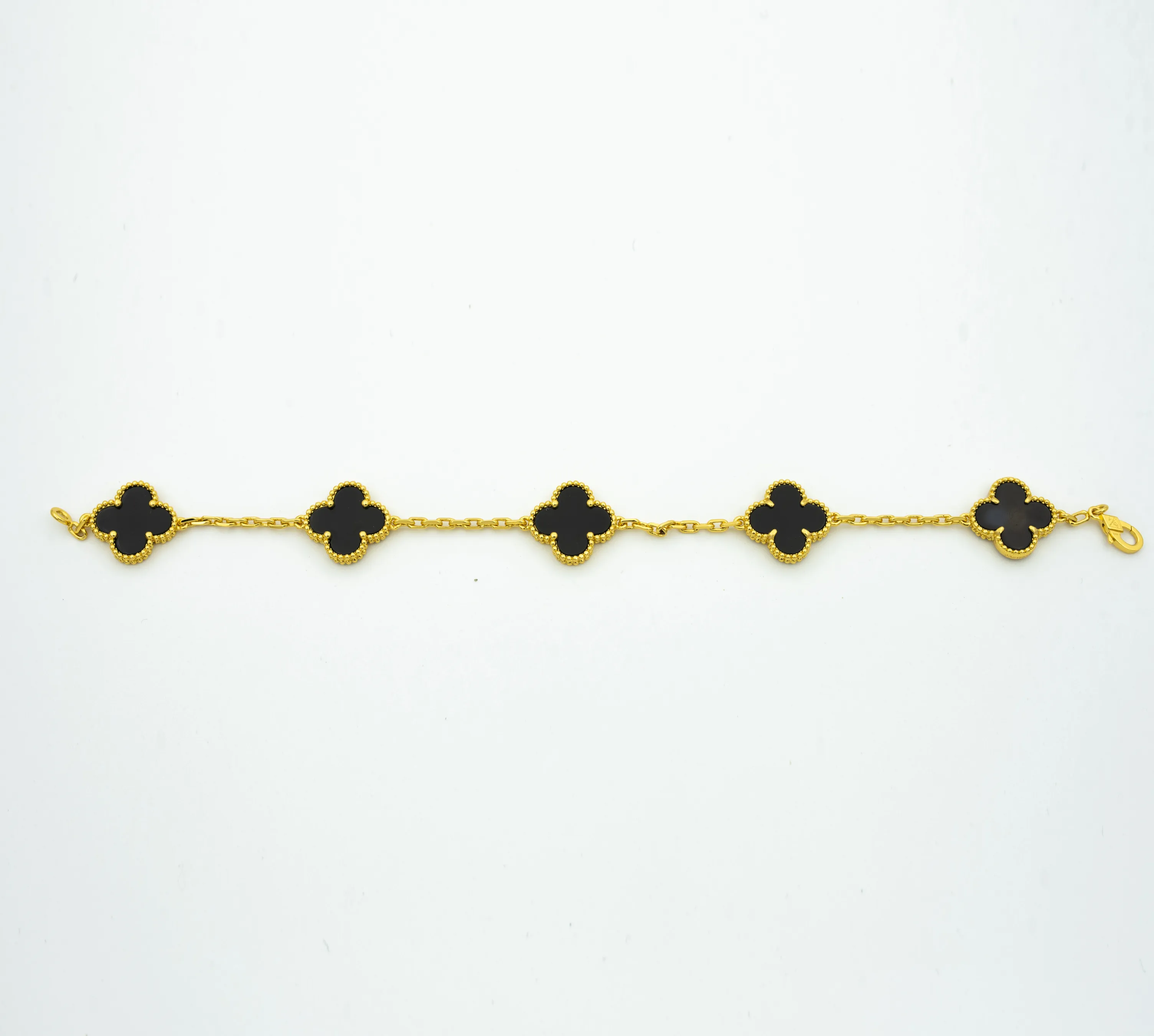 CLOVER BRACELET 5 MOTIFS ONYX