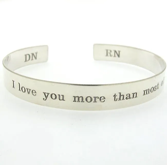 Coordinates Bracelet - Two Side Engraved Cuff