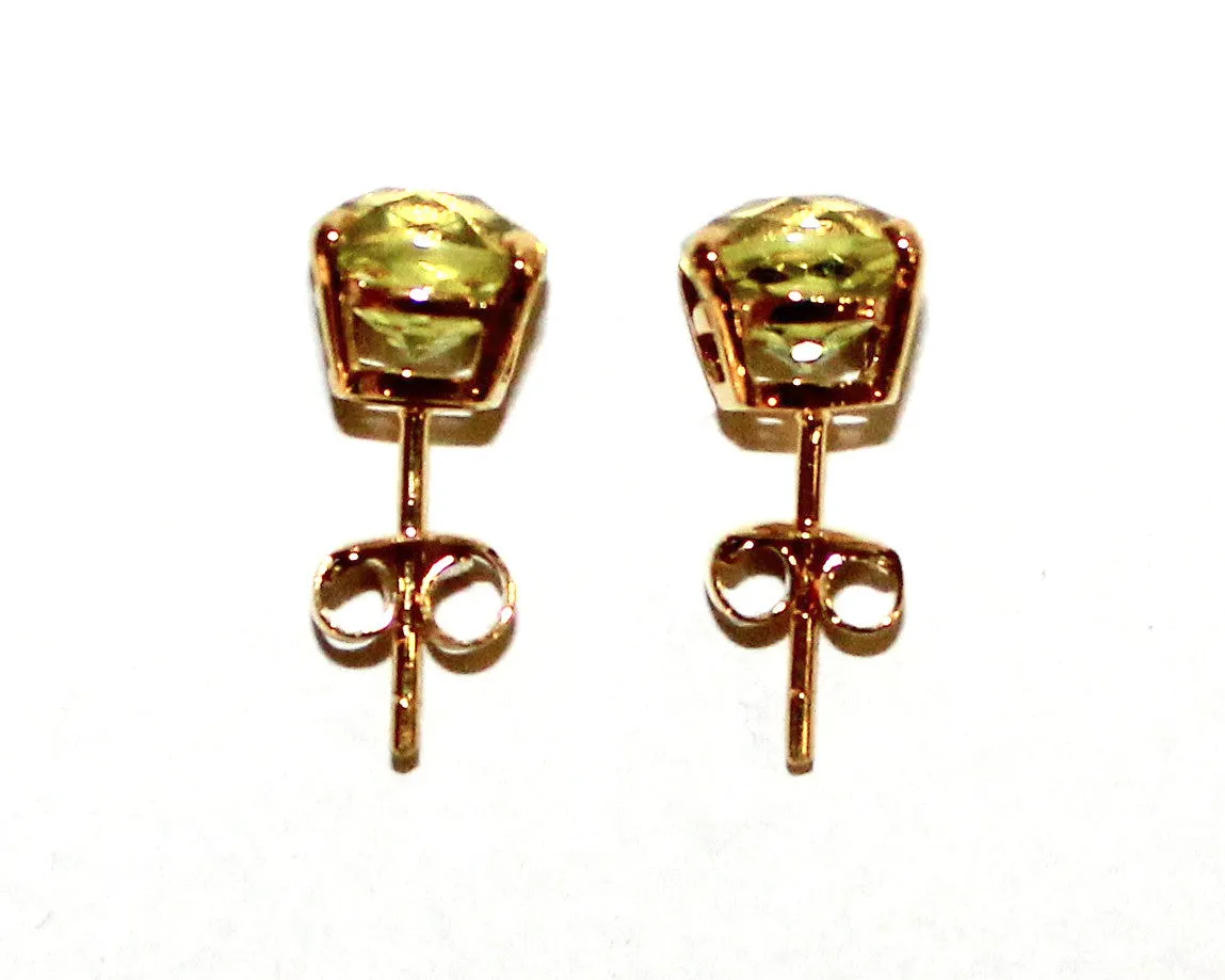 Cushion Checkerboard Lemon Citrine Studs AD No. 1081