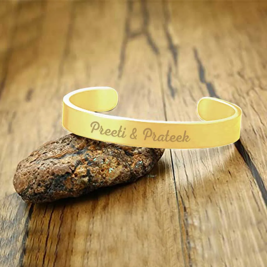 Custom Bracelet Boyfriend with Name Valentines Day Gift - Black Rhodium