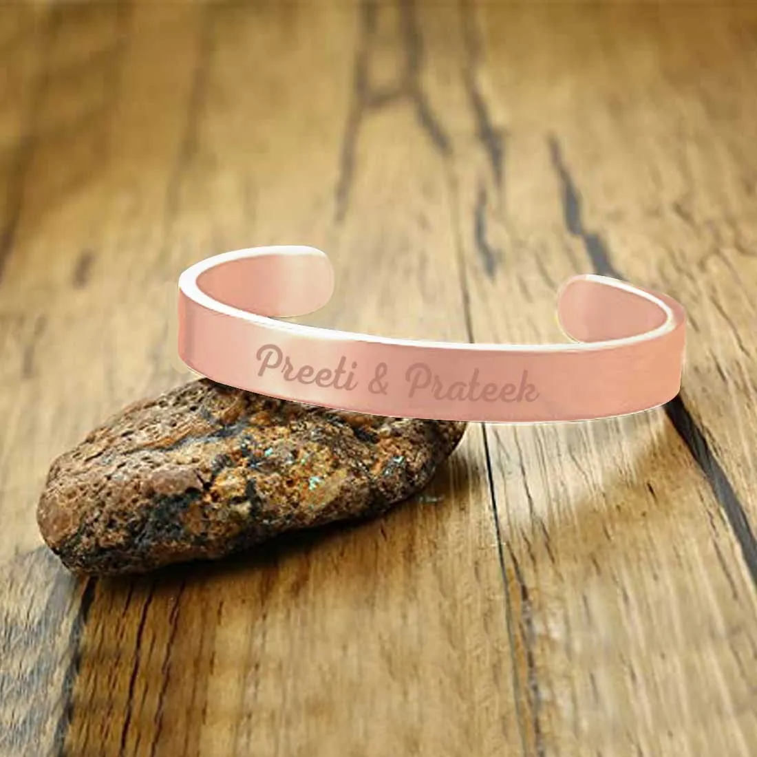 Custom Bracelet Boyfriend with Name Valentines Day Gift - Black Rhodium
