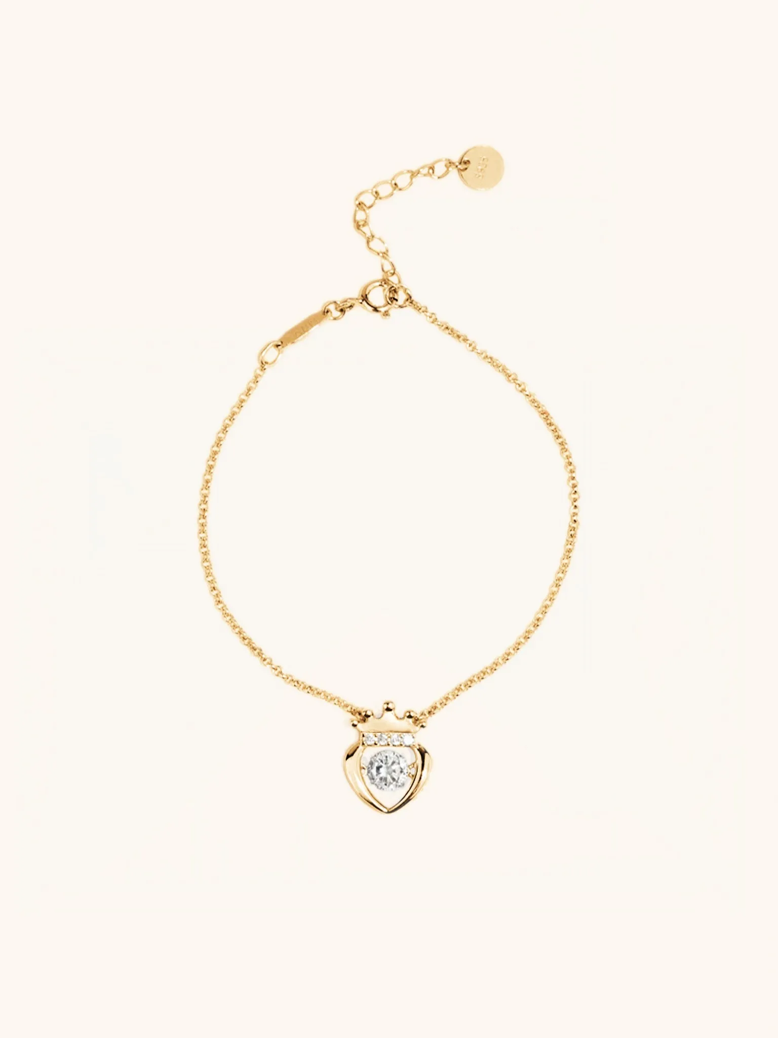 DELILAH Dancing Diamond Heart Crown Bracelet