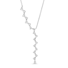 Diamond Asymmetric Lariat Necklace