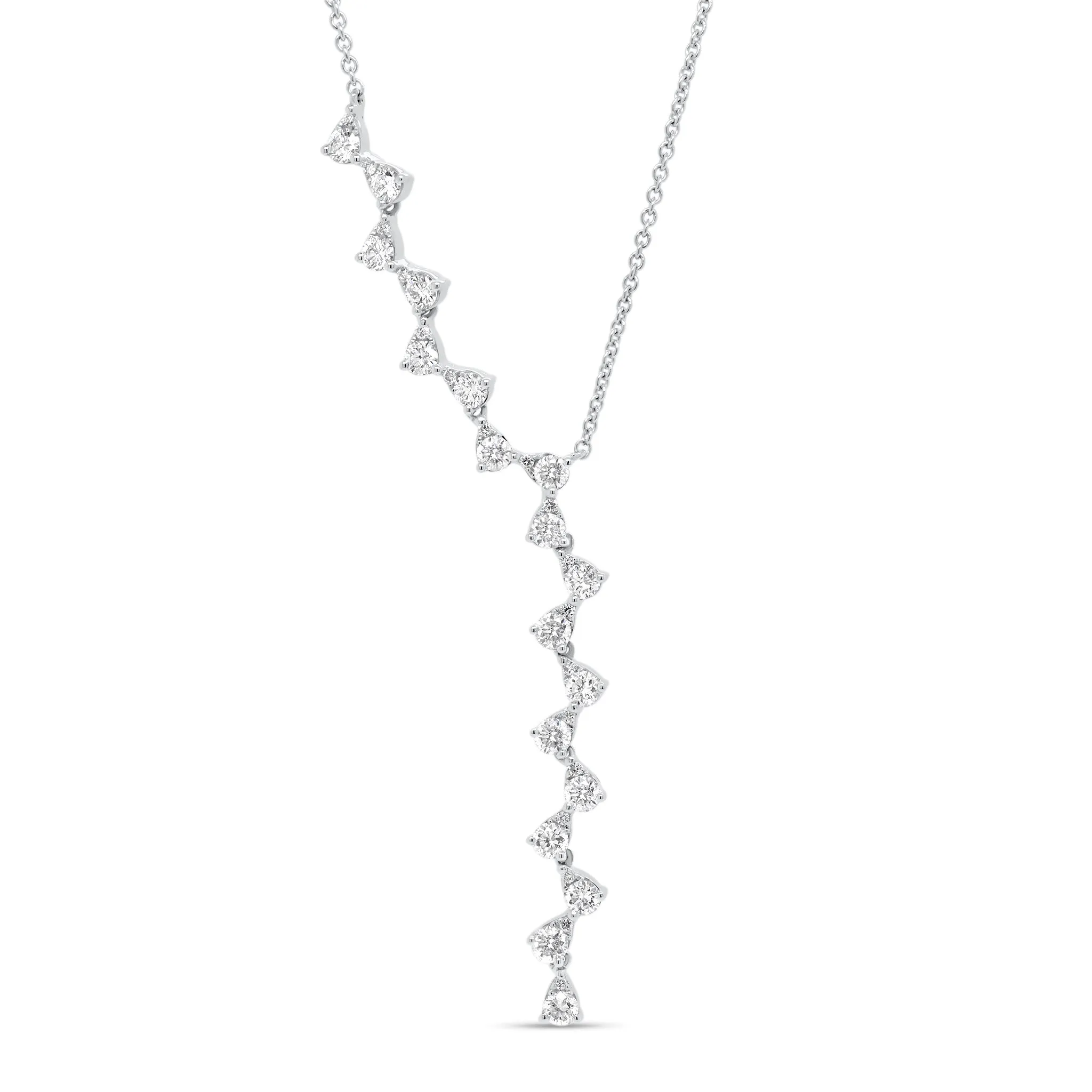 Diamond Asymmetric Lariat Necklace